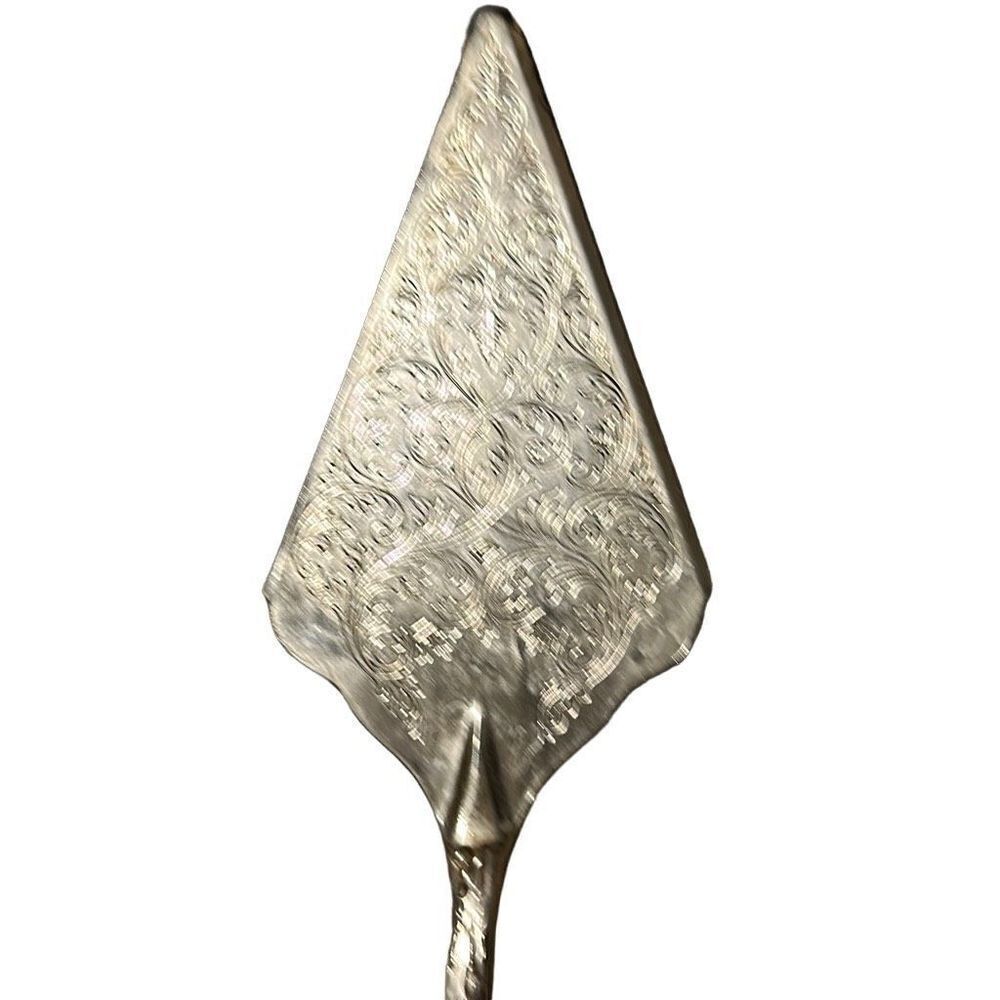 Vintage Made In Italy Silver Plated Cake Pie Server 12" - Picture 3 of 6